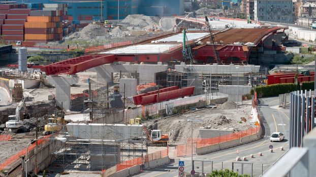 construction site to build a large road carriageway