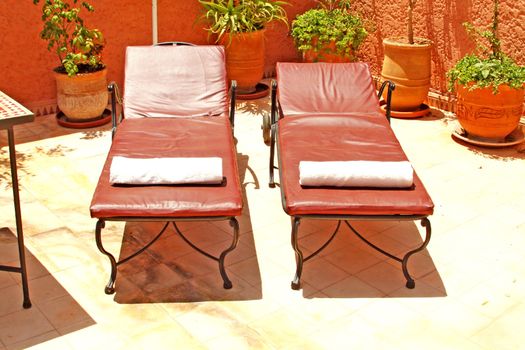 Two lounge chairs
