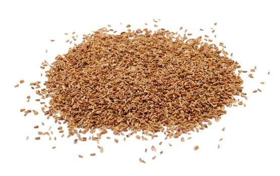 Corn marigold seeds, isolated on a white background