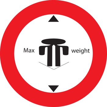 red sign with maximum weight