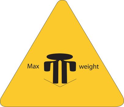 yellow sign with maximum weight