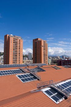 new and modern buildings near shopping center