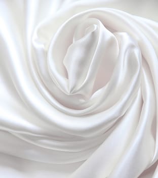Smooth elegant white silk can use as wedding background 