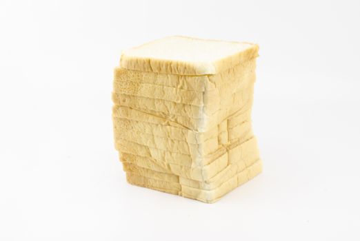 sliced bread isolated on white background