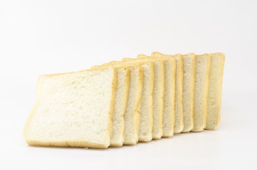 sliced bread isolated on white background