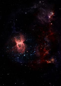 Small part of an infinite star field of space in the Universe