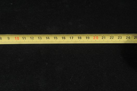 Meter Measurement Method Isolated on a Black Background