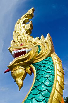 The Statue of King of Nagas Symbol is a holy Image that the buddhist worship with faith.