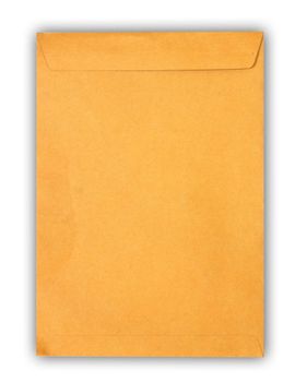 Brown Paper Envelope isolated on white background.