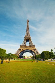 Eiffel tower in Paris city