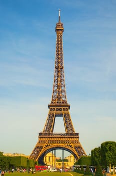 Eiffel tower in Paris city