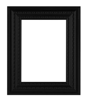 antique black frame isolated on white background