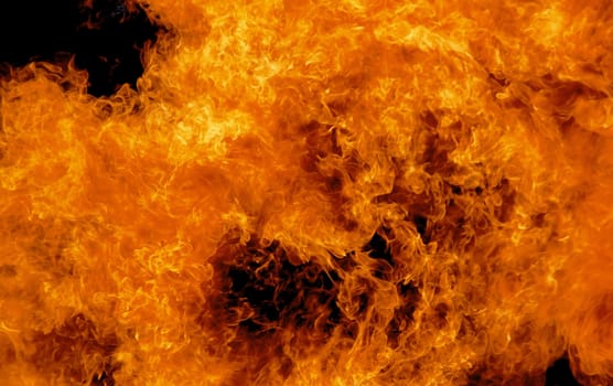 Burning fire close-up, may be used as background