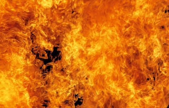 Burning fire close-up, may be used as background