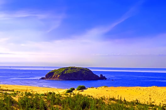 Small Island in South China Sea near Mui Ne.