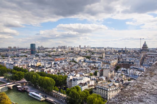 view from the Cathedral of Notre Dame in Paris