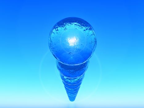 range of blue sphere