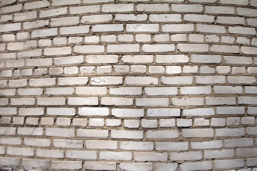 convex brick wall close up