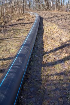 the pipeline among the nature in the country