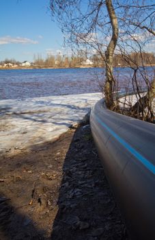 the pipeline among the nature in the country