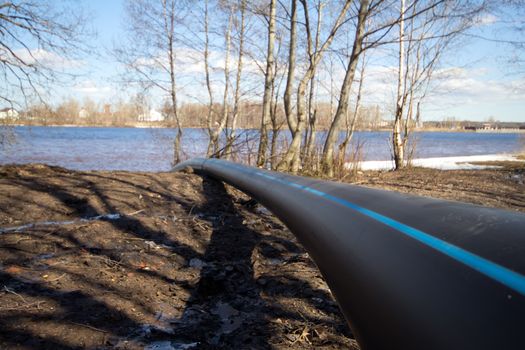 the pipeline among the nature in the country