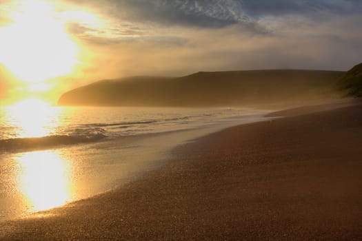 decline on an ocean coast