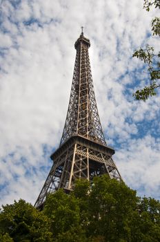 Eiffel tower in Paris city