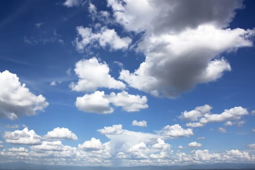 The Vast Blue Sky And Clouds Sky.