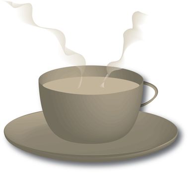 cup of coffe on white background