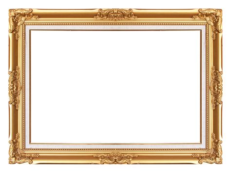 Antique Golden Frame isolated on Black Background