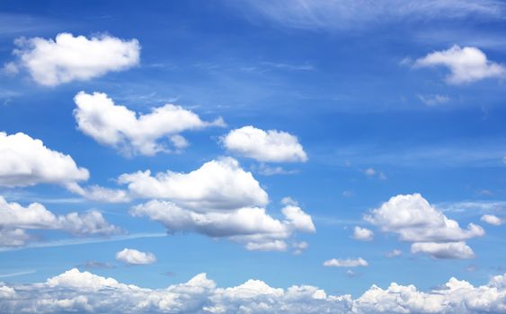 Clouds And Clear Blue Sky Weather Nature.