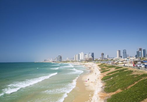 beach in tel aviv in israel