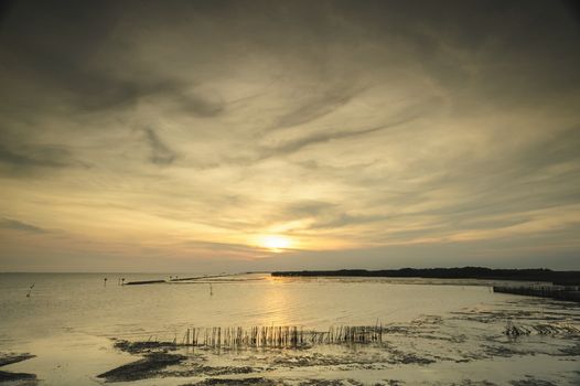 Sea landscape in sunset, Thailand.