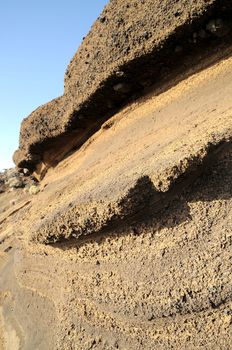 Ancient Volcanic Rocks near Volcano Teide in Tenerife, Spain