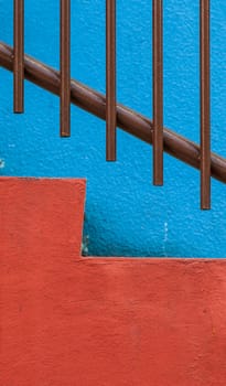 Vibrant colorful abstract architecture detail