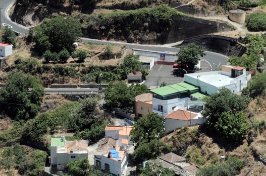 Small Village in the Mountains, in Canary Islands, Spain