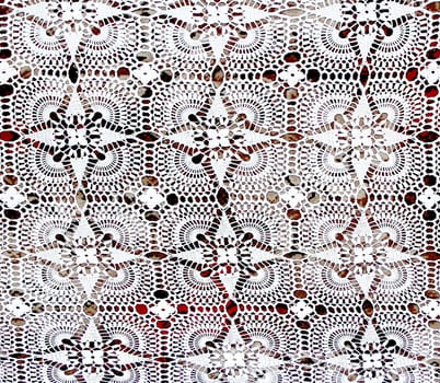 Image of beautiful white ornate background textile