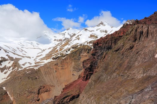 Image of beautiful landscape with Caucasus mountains