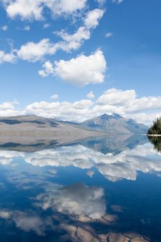 The water is so clear at Glacier National Park the cloud reflections look more detailed than the clouds themselves.