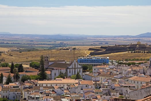 Old Town Right Beside a Medieval Fortress