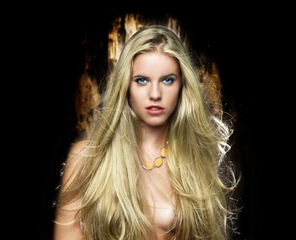 Portrait of beautiful blonde women