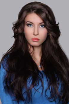 Closeup glamor portrait of a beautiful woman
