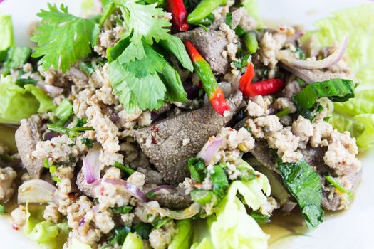 Thai Cuisine Larb Moo Spicy Minced Pork Salad