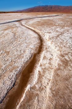 Death Valley National Park California Badwater salt soil desert