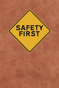 A workplace safety sign mounted on a wall