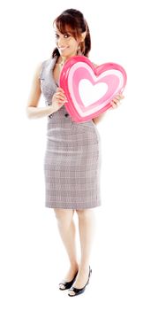 Indian business woman posing in studio isolated on a background