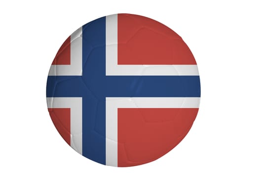 Norwegian flag graphic on soccer ball