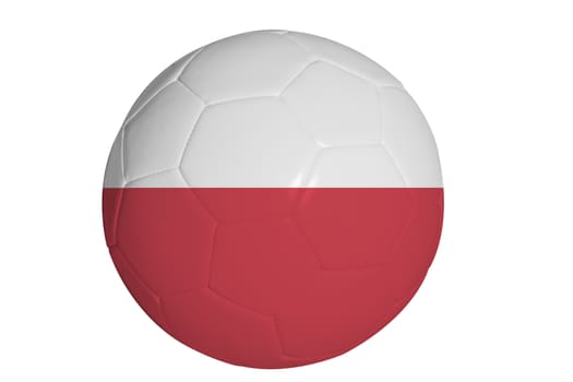 Polish flag graphic on soccer ball