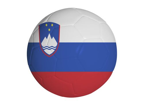 Slovenian flag graphic on soccer ball