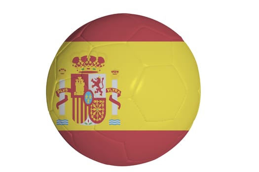 Spanish flag graphic on soccer ball